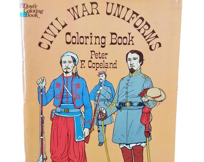 Vintage Book Civil War Uniforms Coloring Book 1977 Original Etsy