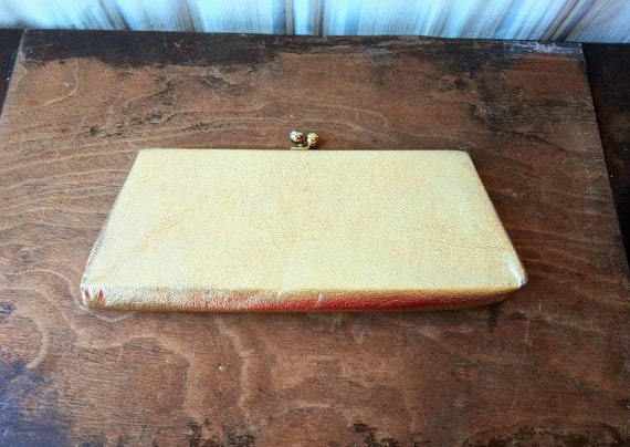 Vintage Gold Lame Clutch: 1950s Metallic Bubble C… - image 6