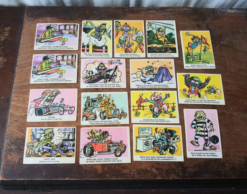 Vintage Weirdohs Trading Cards PICK ONE 1966 Crazy Creepy Etsy