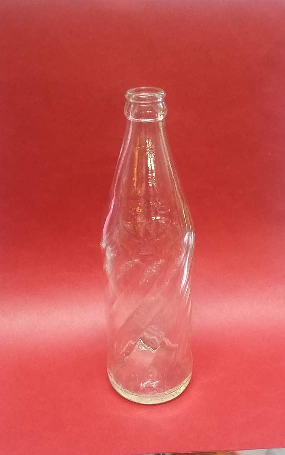 Vintage Pepsi Cola Clear Glass Swirl Bottle 16 Oz Tall 40's 50's Mid  Century Advertising Collectible Soda Pop Bottle 