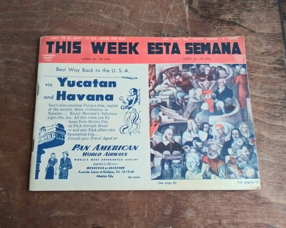 1954年製パンアメリカン航空旅行パンフレット：南米 - Etsy 日本