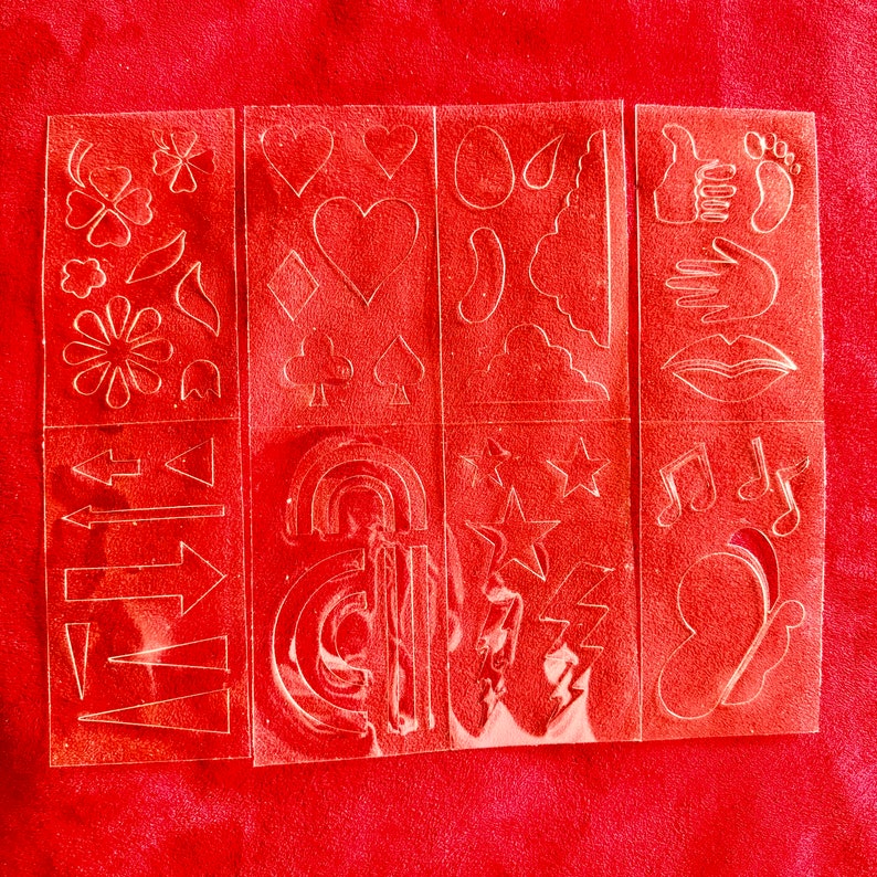 Vintage Face Painting Stencils for Makeup Kit Graftobian Body Stencils