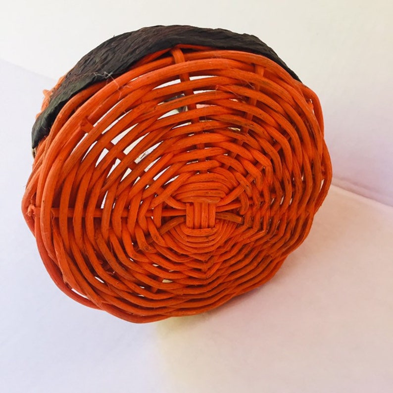 Vintage Halloween Witch Basket Small Size With Witch Face Etsy