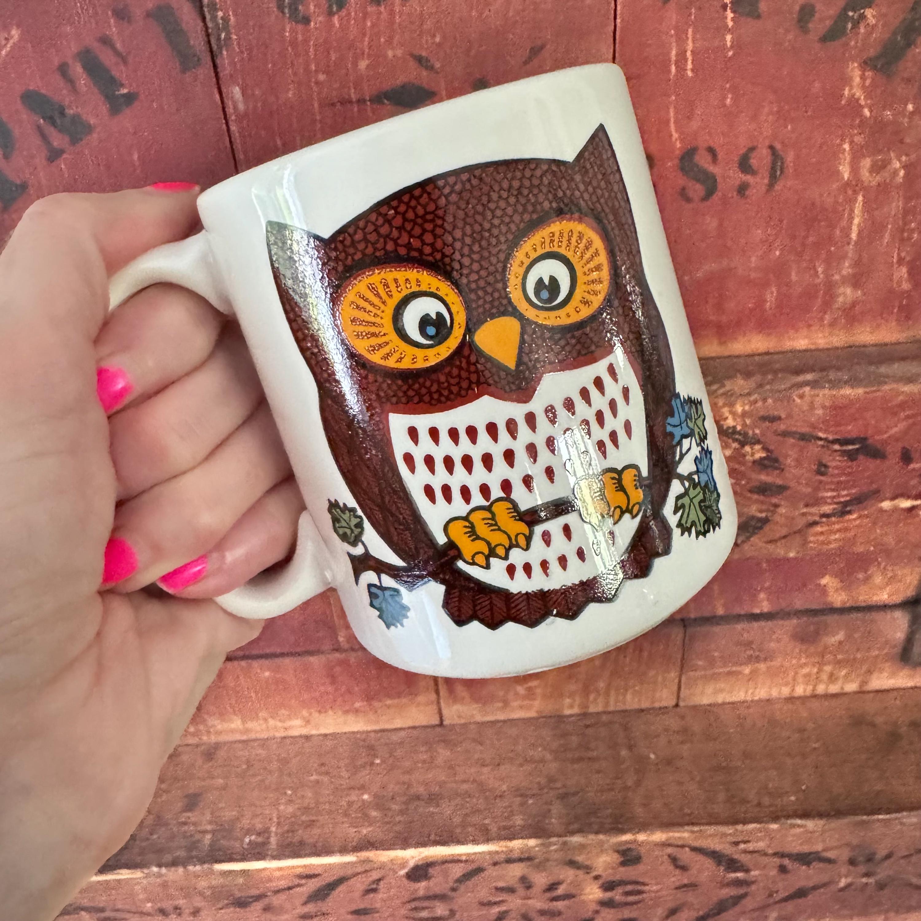 Vintage Owl Coffee Mug: 1970s Ceramic Design - Etsy Israel