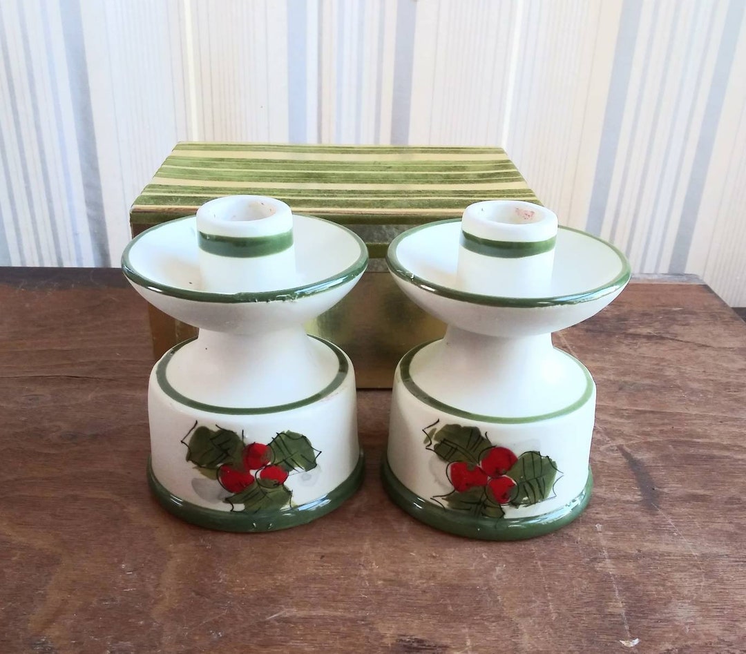 Vintage Christmas Candle Holders 