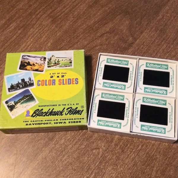 Vintage Slides Blackhawk Films 35 mm Color Slides Amsterdam in Original Box 40 Slides Train Boat Bicycle Tulips Loren 60s Mid Century Travel