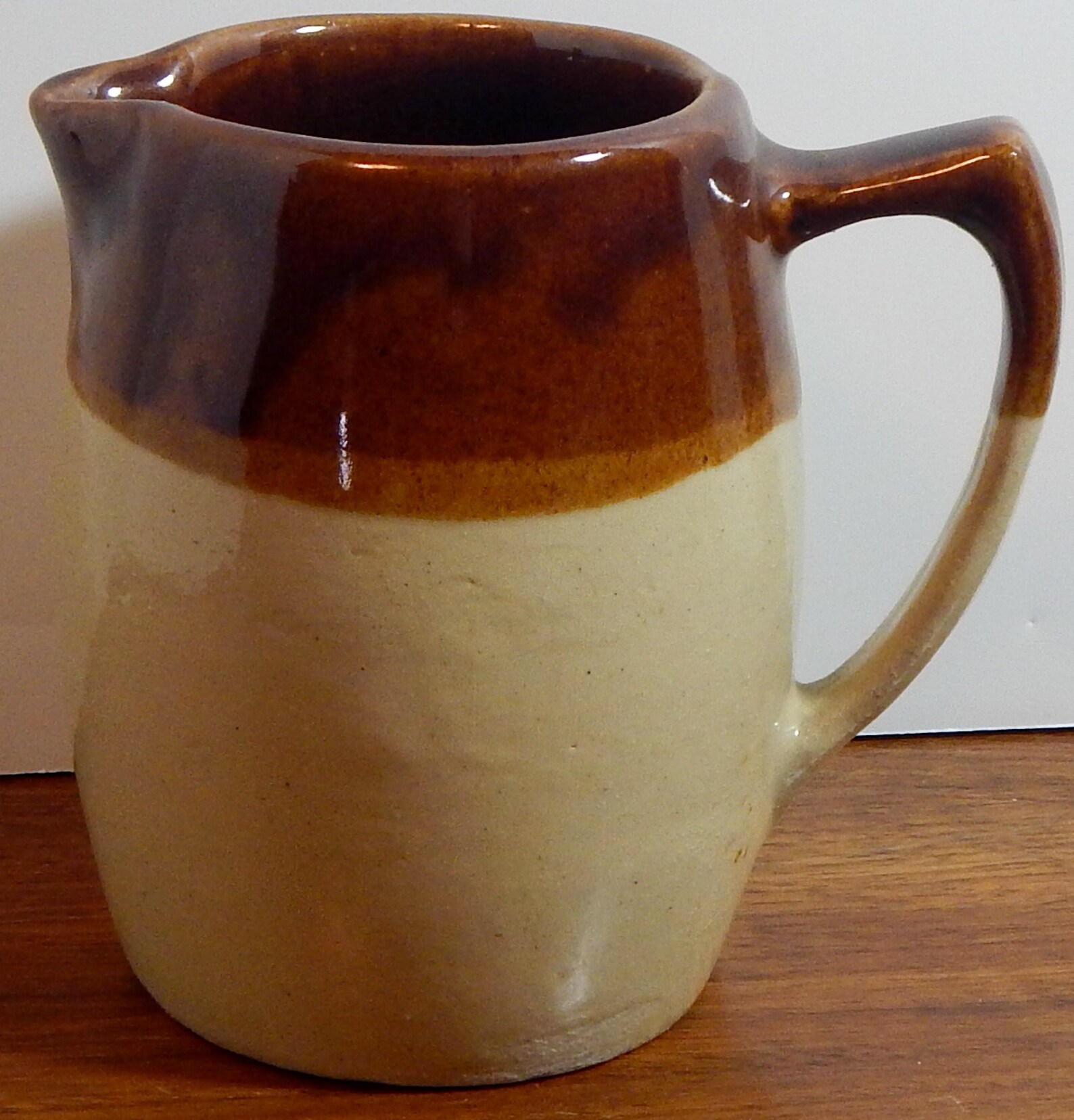 Vintage Jug Pottery Brown & Tan Pitcher 50's Mid Century Etsy