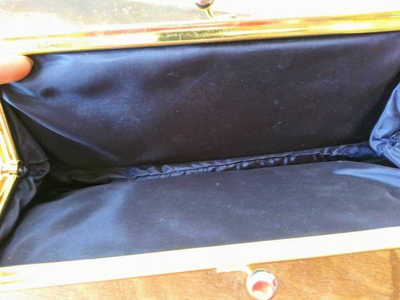 Vintage Gold Lame Clutch: 1950s Metallic Bubble C… - image 4