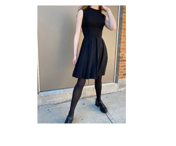 Buy Vintage Little Black Dress Pleated Skirt Sleeveless 1960s Formal Dress  Elegant Black Dress Size 5 Online in India 