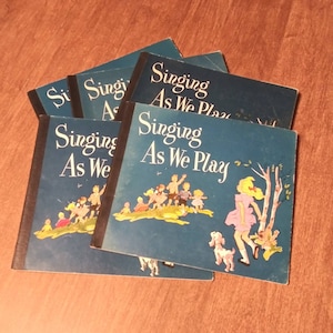 Vintage Singing As We Play Sheet Music Color Illustrations 5 Available School Music Book 40&#39;s 50&#39;s Mid Century Our Singing World Book