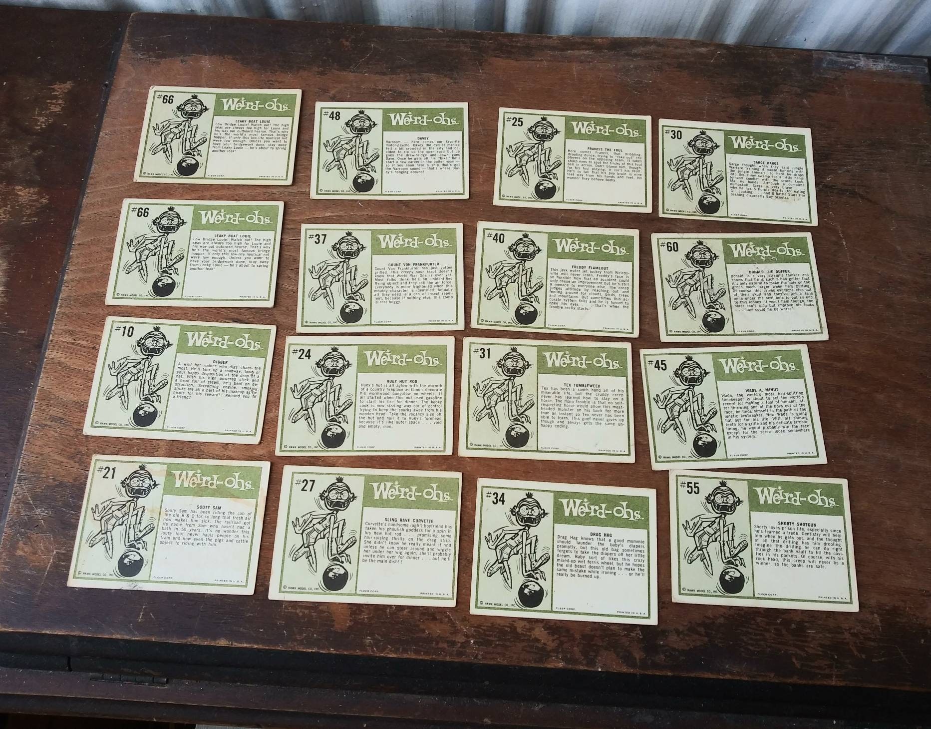 Vintage Weird-ohs Trading Cards PICK ONE 1966 Crazy Creepy Vintage Weird-ohs Trading Cards PICK ONE 1966 Crazy Creepy