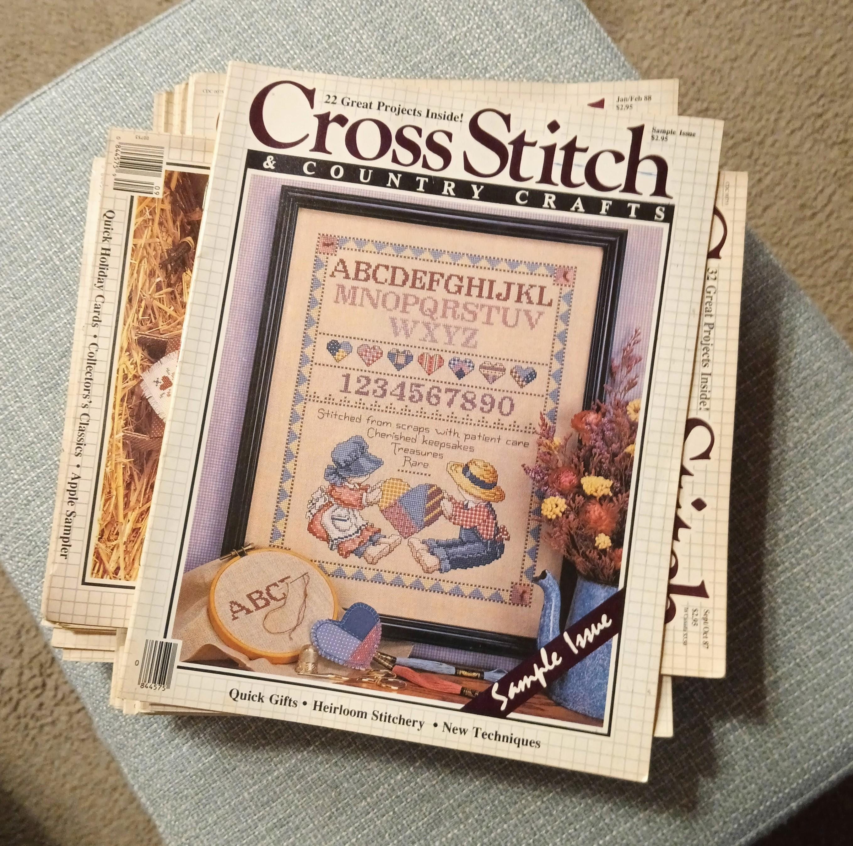 Vintage Cross Stitch Pattern Magazine, 80s-90s Sewing Projects - Etsy