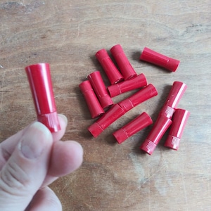 Vintage Cosmetics CHOOSE from Avon Sample Lipstick Colors Tiny Red Bullet Tube of Lip Color 70&#39;s 80&#39;s Beauty Cosmetic Saleswoman Samples