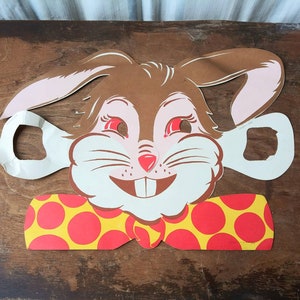 Vintage 1969 Angelo's Restaurant Placemat: Bunny Mask & Children's Menu