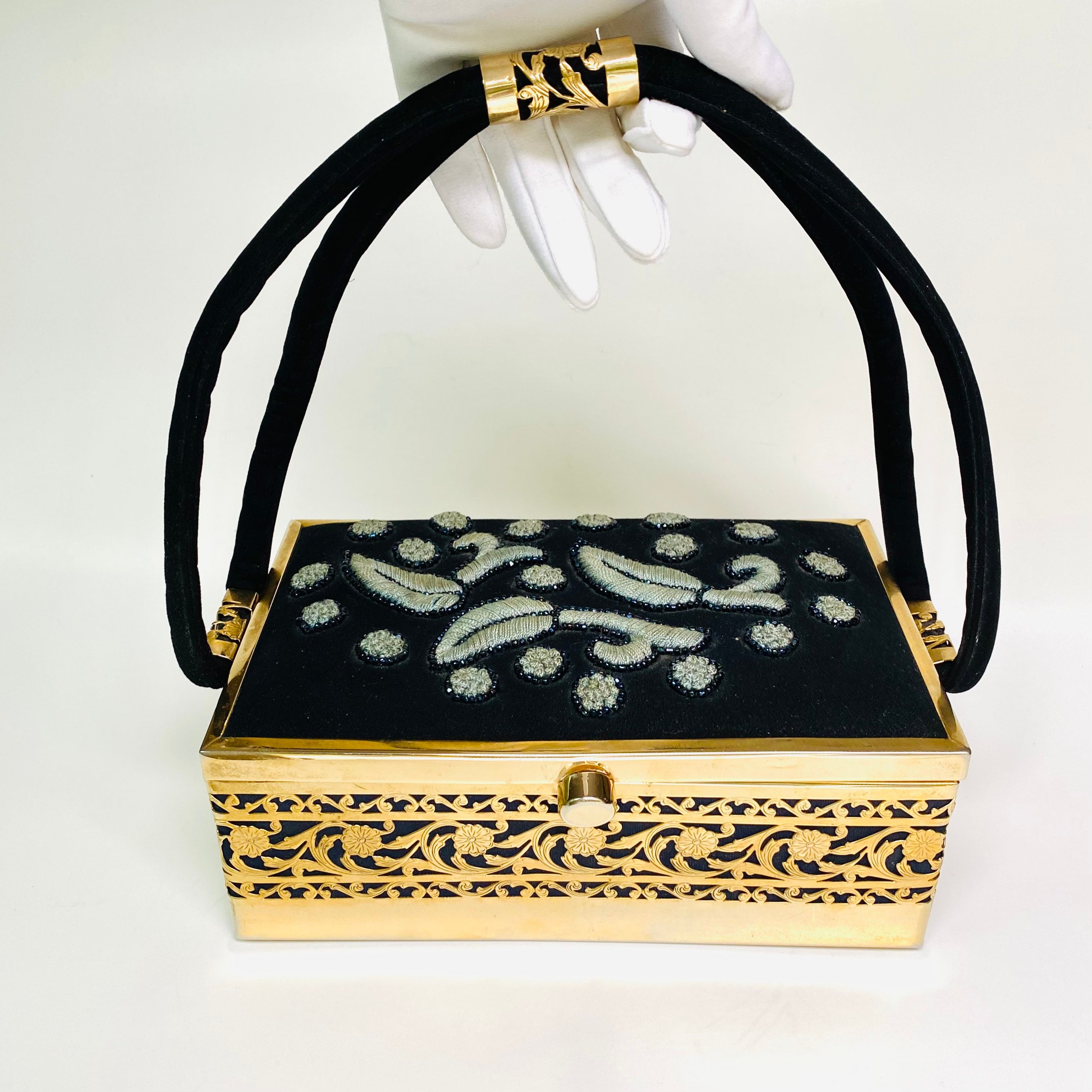 Gold cage bag deals