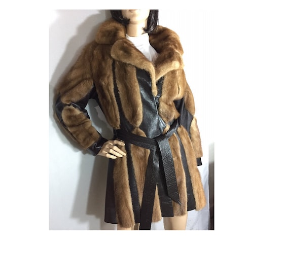 belted mink coat