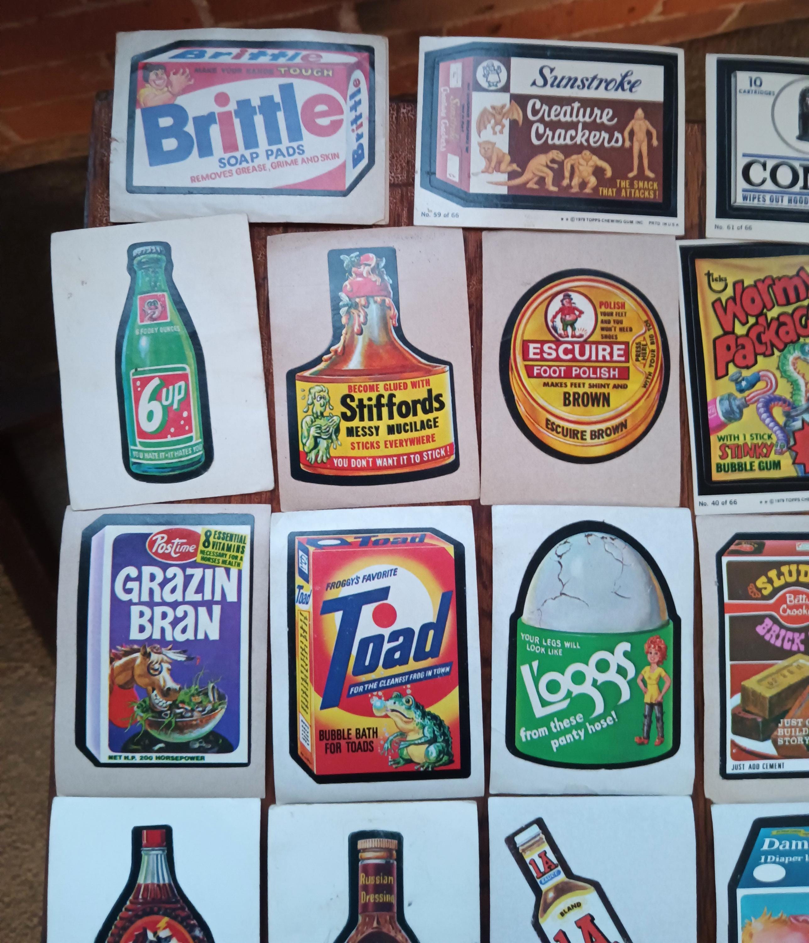 Vintage Wacky Packages Stickers, 70s Collectible Trading Cards - Etsy