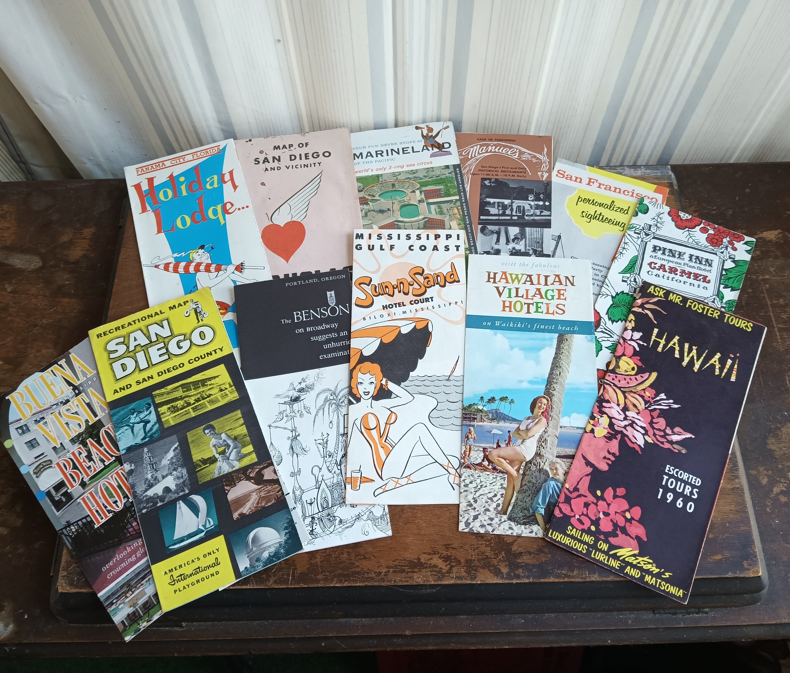 PICK From Vintage Travel Brochures - Maps - Hotels - Marineland