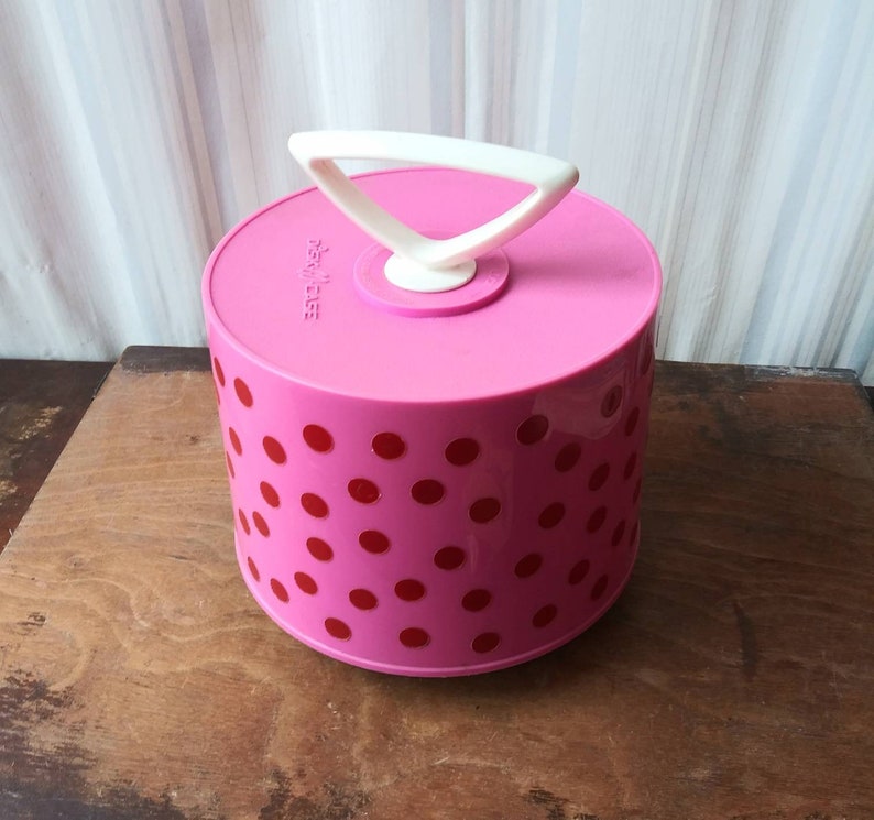 Vintage Disk Go Case Pink with Polka Dots The Beatles 45 Record Storage Made in USA 60's Mid Century Decor Teen Room Music Rock n Roll image 7