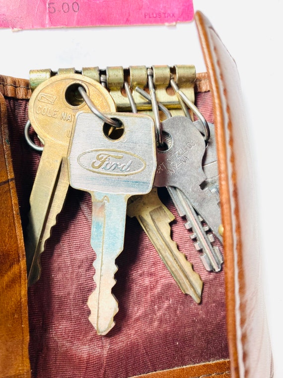 Vintage Leather Key Holder Key Case Wallet with Vinta… - Gem