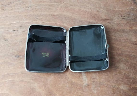 cigarette case made in japan Vintage Lacquered Cigarette Case Trees Pagoda Boat Asian Scene Made in Japan  40's 50's Mid Century Tobacciana Purse Accessory