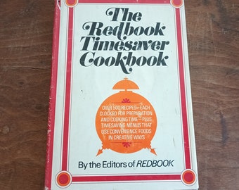 Vintage Cookbook The Redbook Timesaver Cookbook 1972 Vintage Recipes 60's 70's Magazine Recipe Collection Save Time