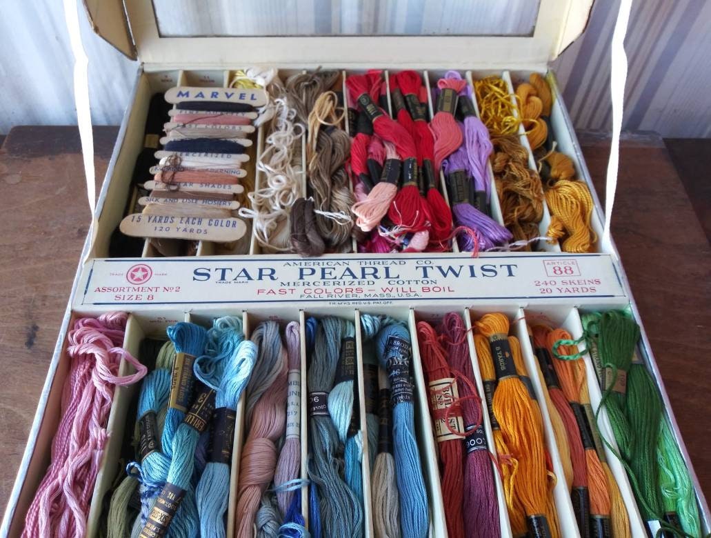 Antique Embroidery Floss Display American Thread Company