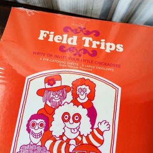 Vintage Hallmark Stationery Field Trips W.C. Fields Little Chickadee Hippie Notes w Envelopes 60&#39;s Paper Ephemera Dead Stock