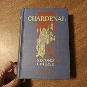 vintage Book Chardenal Second Course par Louis Lambert Français Photos linguistiques de France 50's Mid Century Apprendre un autre livre de langue