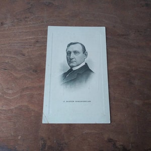 Antieke kabinetskaart J. David Brodhead Democrat House of Representatives Pennsylvania 1800's 1900's Vintage Lithograph Photographic History