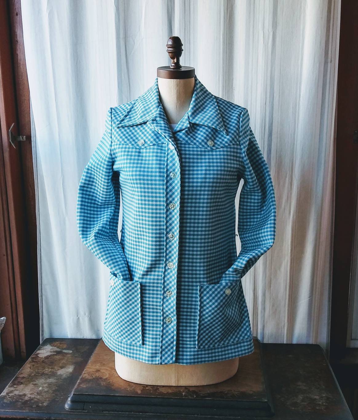 Vintage Houndstooth Top Jacket or 
