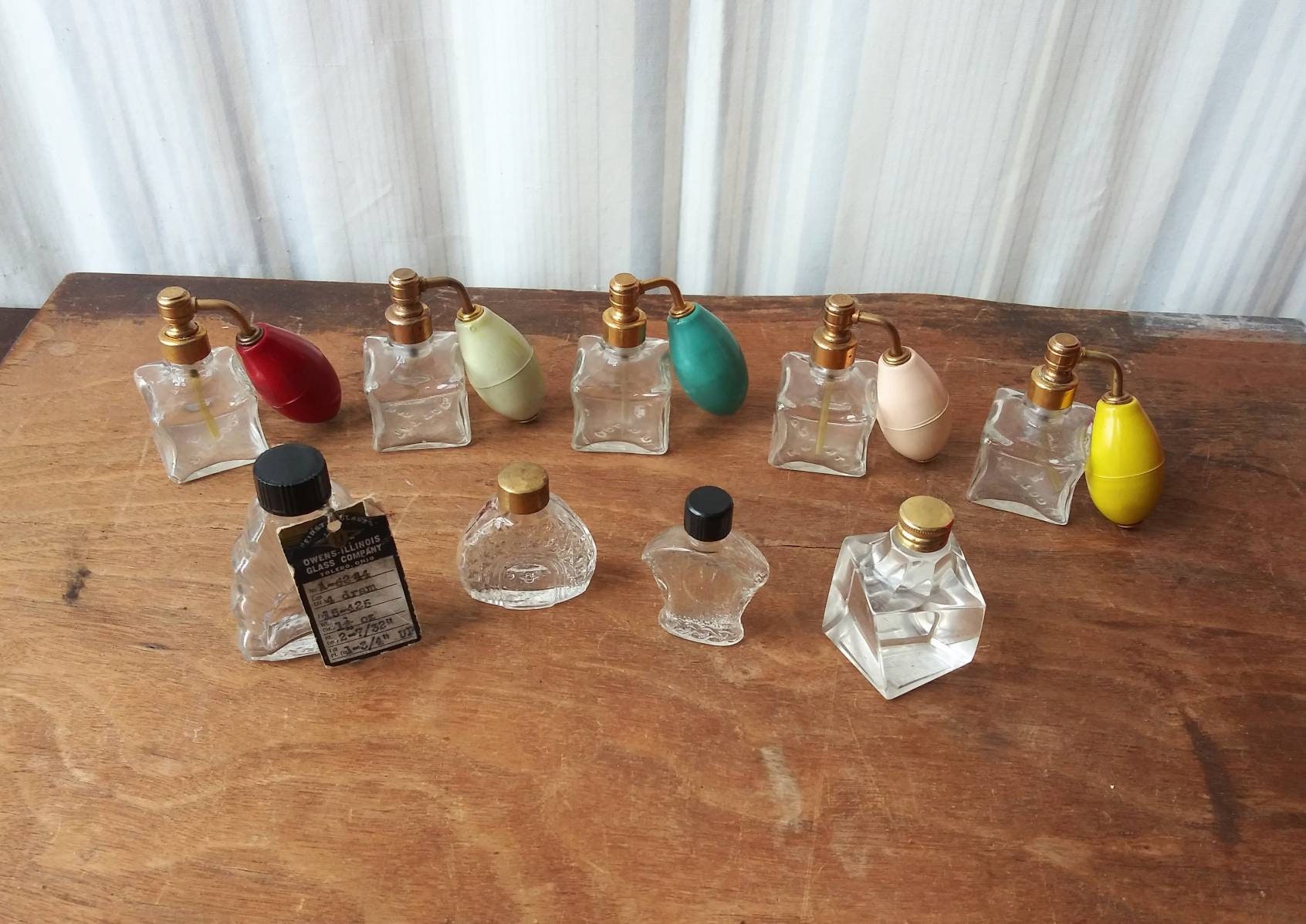 PICK FROM Vintage Miniature Perfume Bottles Colorful Atomizers, Glass &  Acrylic, Tattoo, Owen's Illinois Glass 20's 50's Beauty Perfume -   Israel