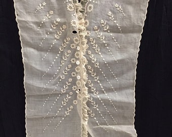 B. Altman Lace Collar with Buttons Made in France 1930s