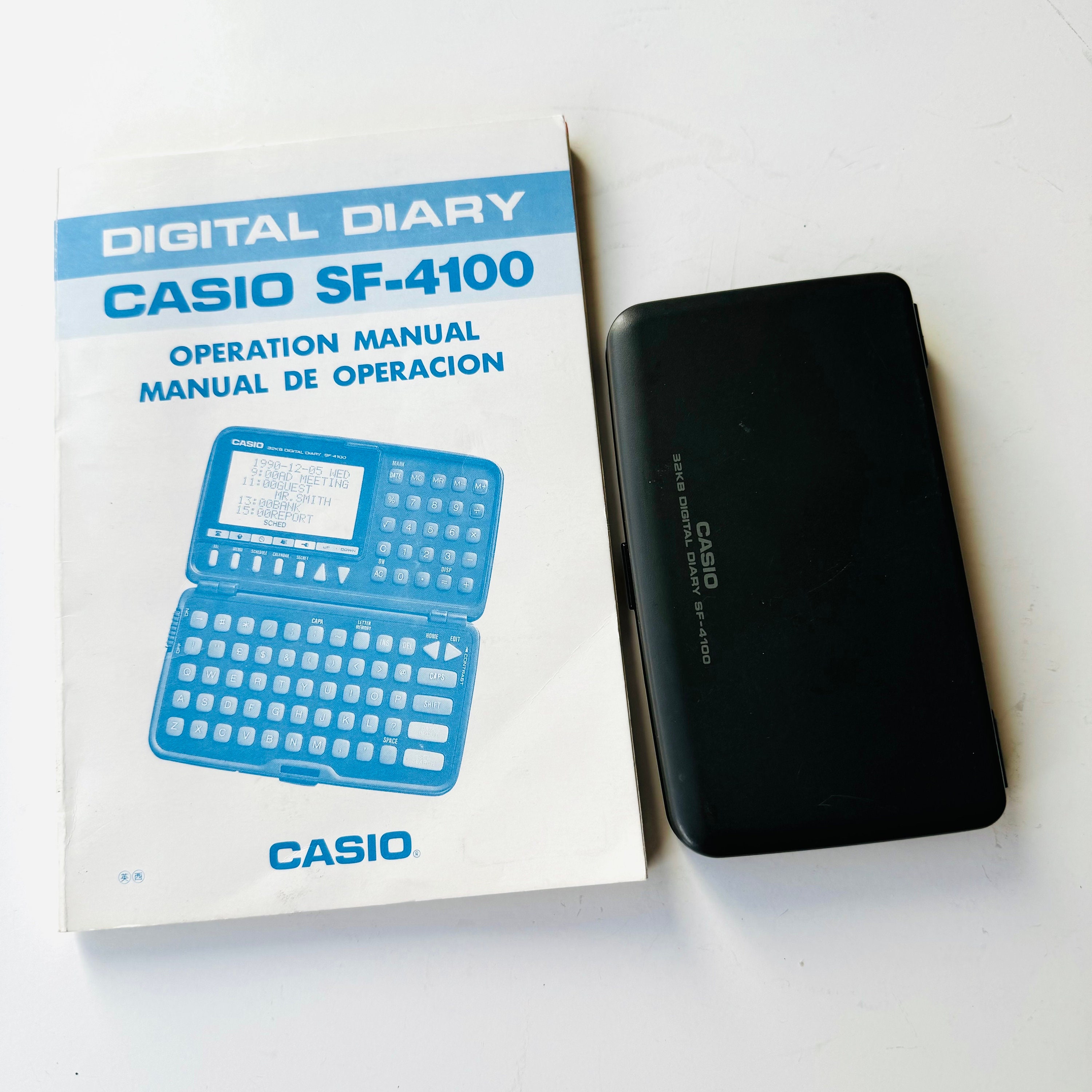 Casio SF-4100 Calcolatrice diario digitale con manuale 1988 Tested Works  32KB Elettronica anni '80 -  Italia