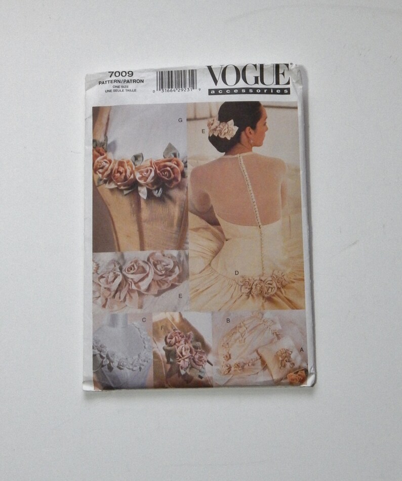 Vogue Pattern Bridal Accessories Wedding Ring Pillow Gift Etsy