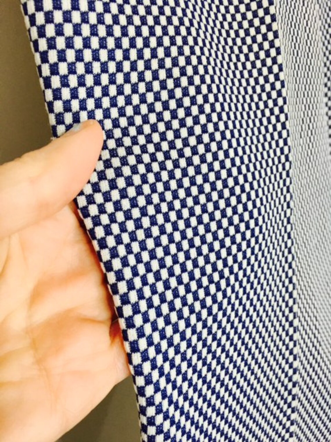 navy checkered pants