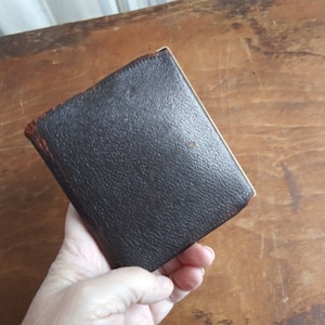 Vintage Wallet &Change Holder Wales Hollywood Hard Case 40's Mid Century Cuero Latón Plaid Key Holder Mid Century Accesorio de moda