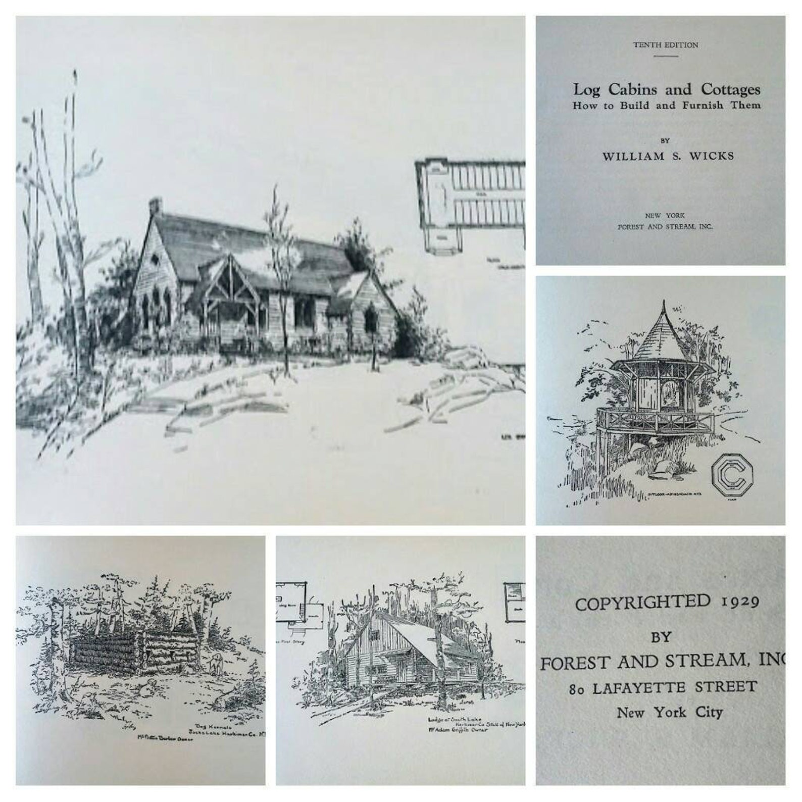 Vintage Book Log Cabins and Cottages How To Build and Furnish Etsy