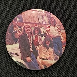 Vintage 80s 1.25 inch Button Pins sold separately Pinback Buttons 1980s Early 80s Album Cover Pins Rock Heavy Metal ACDC Saxon The Clash REO Speedwagon