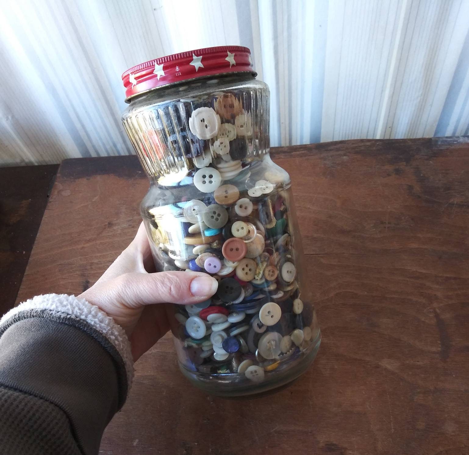Large Vintage Jar of Buttons Sewing Button Lot in Vintage | Etsy