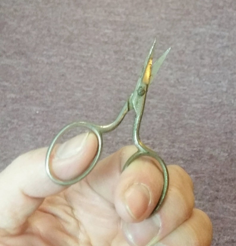 Vintage Scissors German Sewing Scissors Anco Germany Curved Etsy