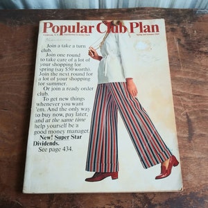Vintage Popular Club Plan Catalog Spring Summer 1969 Fashion Home Decor Advertising 60&#39;s Mid Century Mail Order
