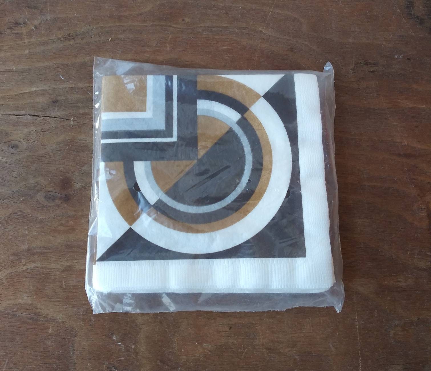 Vintage Cocktail Napkins Party House by Erwin Kalla 1978 Art Deco Biba Like Geometric Graphics 70s Paper Ephemera Pittsburgh