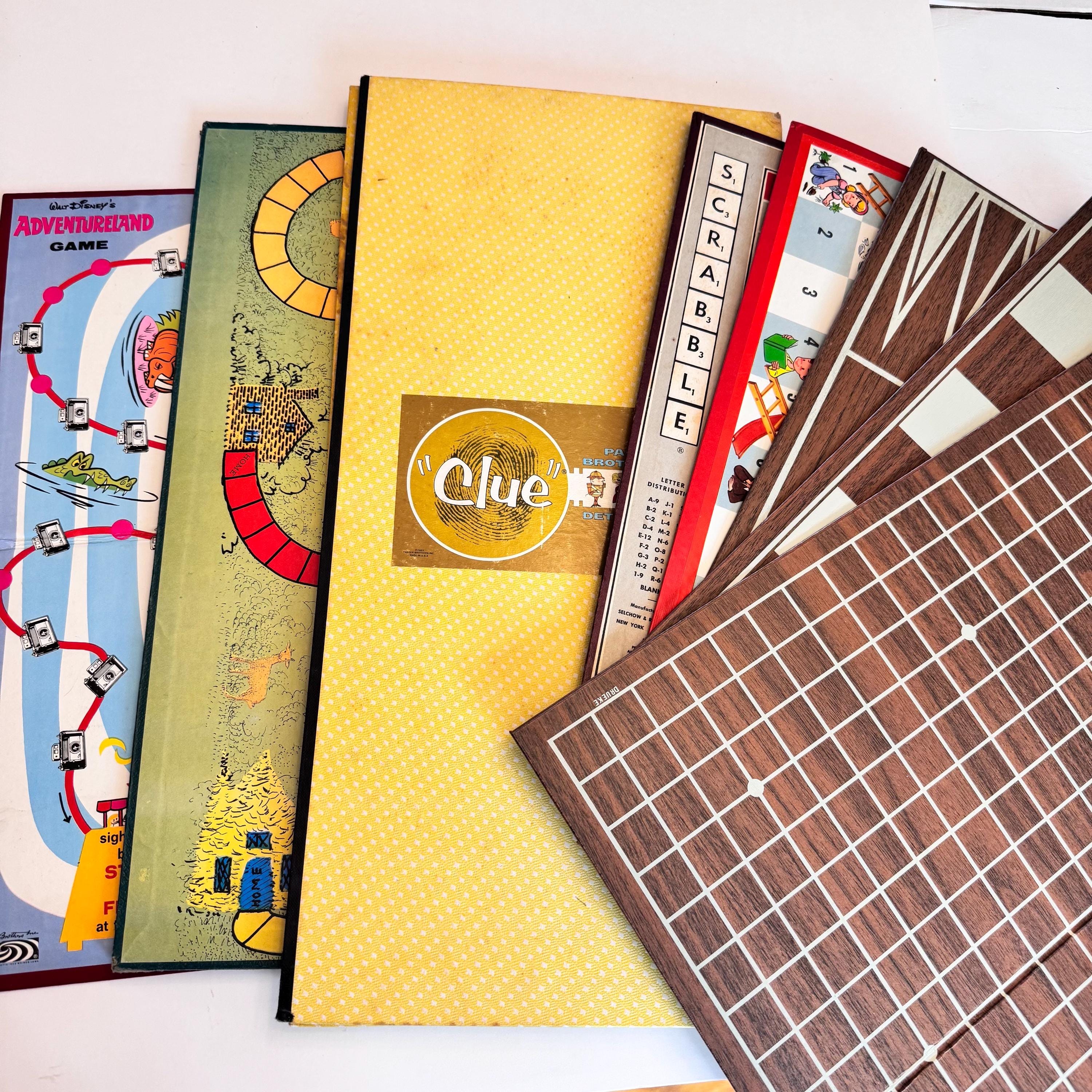 Vintage Game Boards: Replacement Art - Scrabble, Clue, Chess