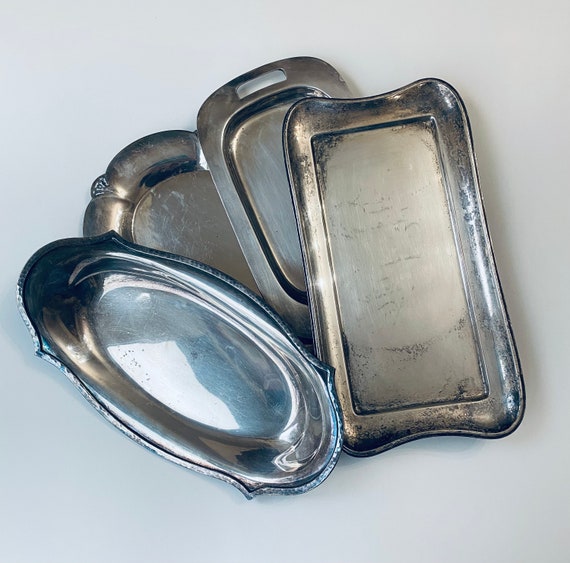 Silver cheap plate trays