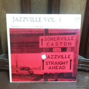 Vintage Record Jazz Vinyl Album Jazzville Volume 3 Somerville Easton 50&#39;s Mid Century Music Charlie Smith Trio Aaron Sachs Sextet