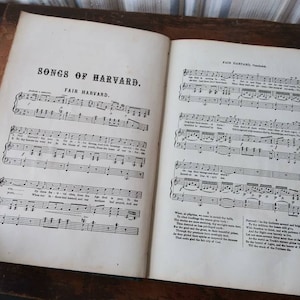 Antique College School Music Book Carmina Collegensia 1876 Harvard Yale Columbia Princeton Brown Dartmouth Williams Bowdoin Union Rutgers