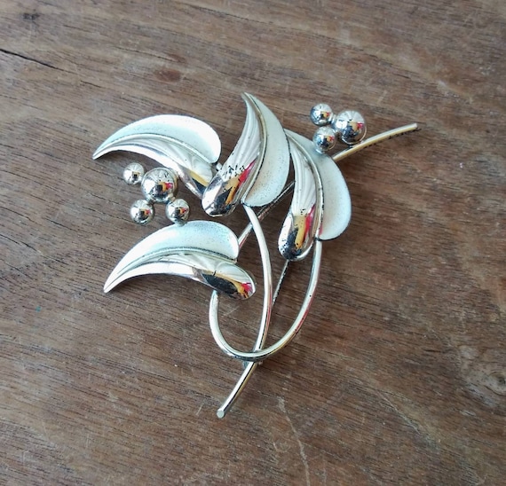 Vintage Sterling Silver Brooch Forstner Sterling L