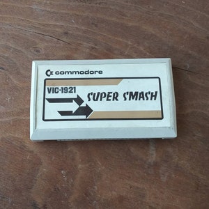 Vintage Video Game Commodore VIC-1921 Super Smash Cartridge 70&#39;s 80&#39;s Early Tech Computer Game Cartridges Collectible