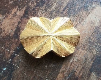 Vintage Dotty Smith Belt Buckle Golden Starbust Designer Buckle or Jewelry 70's 80's Fashion Accessory & Sewing